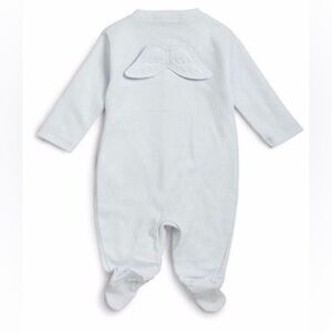 Marie Chantal Angel Wing Pointelle Footie Blue 0m